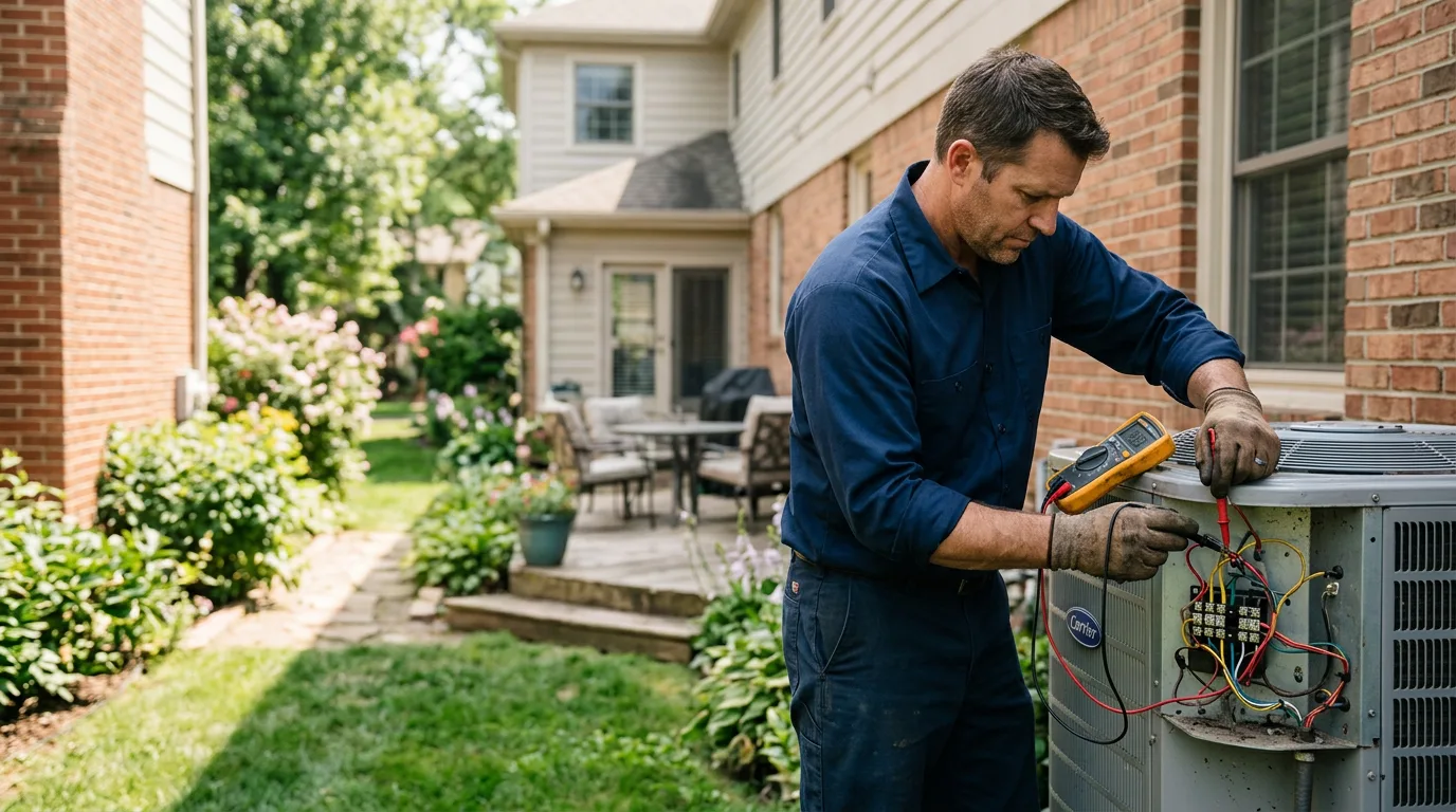 HVAC technician working near Haysville, KS